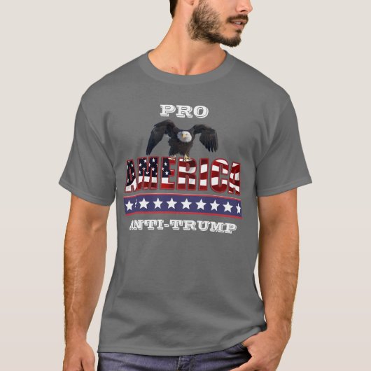 PRO-AMERIKA ANTI-TRUMP T-SHIRT (Voorkant)