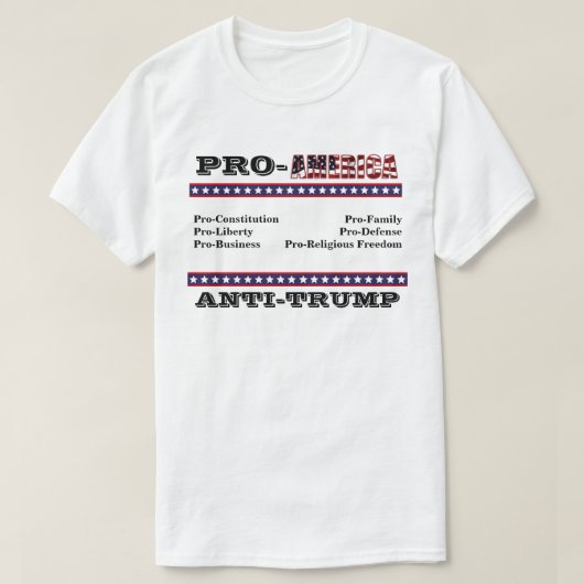 PRO-AMERIKA ANTI-TRUMP T-SHIRT (Design voorkant)