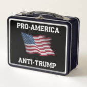 Pro Amerika Anti Trump Vintage USA Vlag (Voorkant)