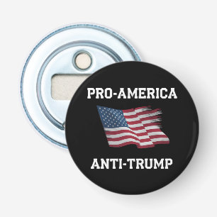 Pro Amerika Anti Trump Vintage USA Vlag Button Flesopener