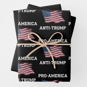Pro Amerika Anti Trump Vintage USA Vlag Inpakpapier Vel