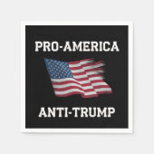 Pro-Amerika Anti-Trump  Vlag van de VS Servet (Voorkant)