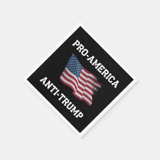 Pro-Amerika Anti-Trump  Vlag van de VS Servet (Hoek)