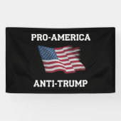 Pro-Amerika Anti-Trump  Vlag van de VS Spandoek (Horizontaal)