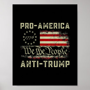 Pro-Amerika Anti-Trump Wij Het Volk Anti Trump Poster