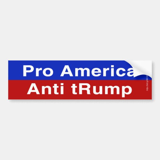 Pro-Amerika, antitrump Bumpersticker (Voorkant)