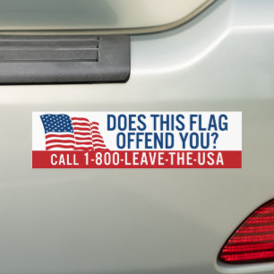 Pro-Amerika doet deze vlag je aanprijzen Bumpersticker
