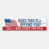 Pro-Amerika doet deze vlag je aanprijzen Bumpersticker (Voorkant)