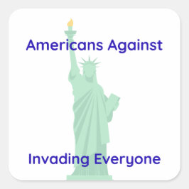 Pro-Amerika Vrede Vierkante Sticker