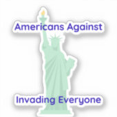 Pro-Amerika Vrijheidsbeeld Sticker (Voorkant)