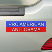 PRO AMERIKAANS....ANTI OBAMA BUMPERSTICKER (Op auto)