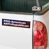 Pro-Amerikaans, anti-republikeins Bumpersticker (Op Truck)