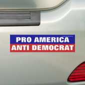 Pro-Amerikaanse anti-democratische Bumpersticker (Op auto)