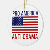 PRO-AMERIKAANSE ANTI-OBAMA KERAMISCH ORNAMENT (Links)