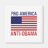 PRO-AMERIKAANSE ANTI-OBAMA MAGNEET (Voorkant)