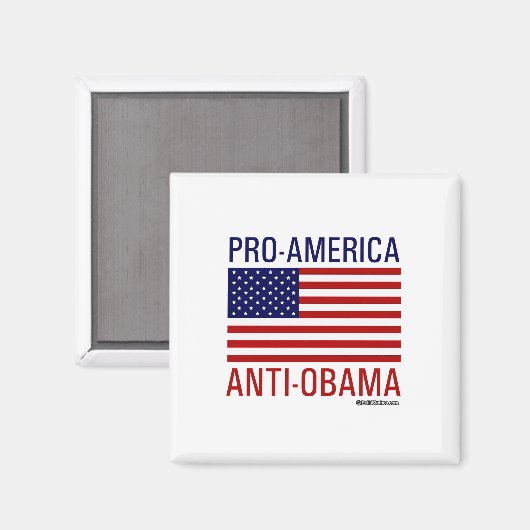 PRO-AMERIKAANSE ANTI-OBAMA MAGNEET (Voorkant / Achterkant)