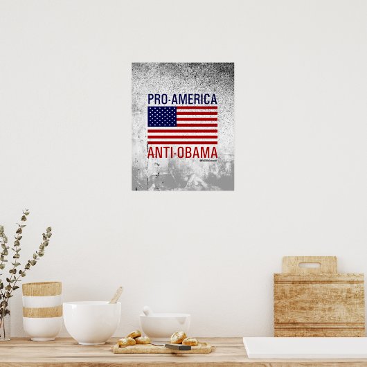 PRO-AMERIKAANSE ANTI-OBAMA POSTER (Keuken)
