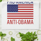 PRO-AMERIKAANSE ANTI-OBAMA THEEDOEK (Gevouwen)