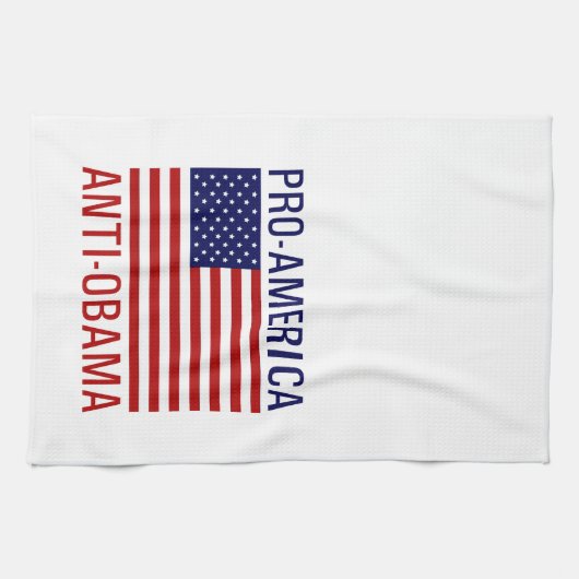PRO-AMERIKAANSE ANTI-OBAMA THEEDOEK (Horizontaal)