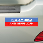 Pro-Amerikaanse anti-republikeinse Bumpersticker (Op auto)