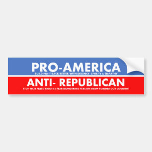 Pro-Amerikaanse anti-republikeinse Bumpersticker