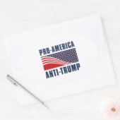 Pro-Amerikaanse antitrump Ovale Sticker (Envelop)