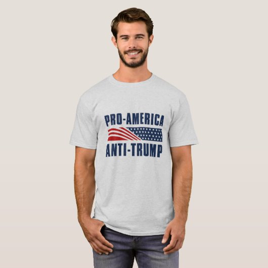 Pro-Amerikaanse antitrump T-shirt (Voorkant volledig)