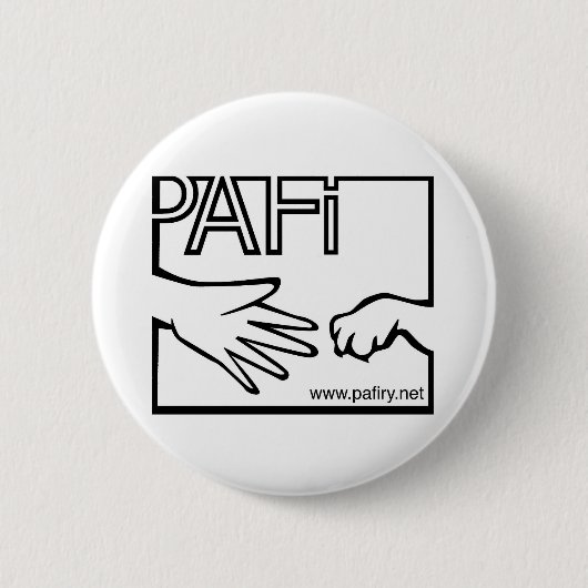 Pro Animals Finland BW Logo-toets Ronde Button 5,7 Cm (Voorkant)