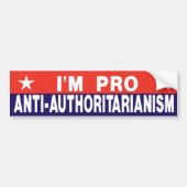 Pro-antikaritarisme Bumpersticker (Voorkant)
