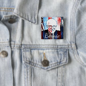 Pro Bernie Sanders Ondersteuning Digitale Kunst Bu Vierkante Button 5,1 Cm (In situ)