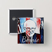 Pro Bernie Sanders Ondersteuning Digitale Kunst Bu Vierkante Button 5,1 Cm (Voorkant /achterkant)