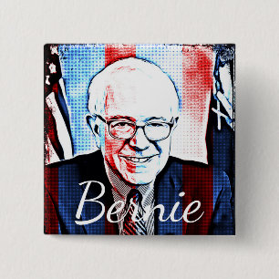 Pro Bernie Sanders Ondersteuning Digitale Kunst Bu Vierkante Button 5,1 Cm