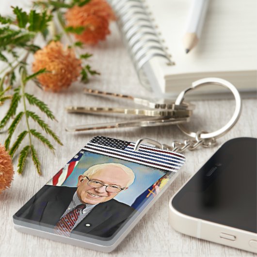 Pro Bernie Sanders Support-Sleutelhanger Sleutelhanger (Voorkant Rechts)