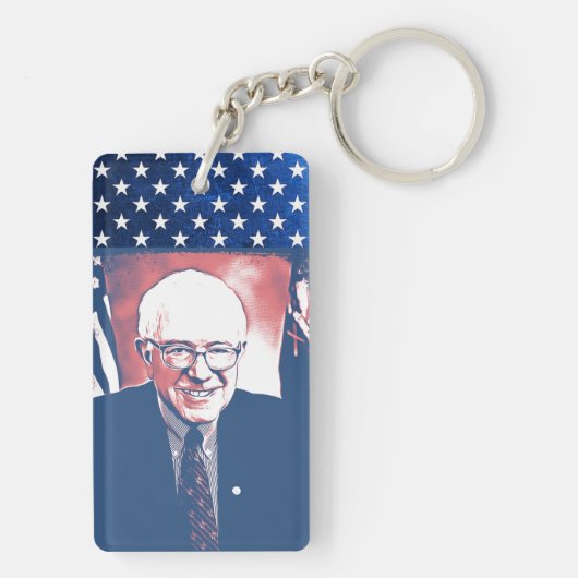 Pro Bernie Sanders Support-Sleutelhanger Sleutelhanger (achterkant)