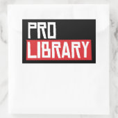 PRO-BIBLIOTHEEK RECHTHOEKIGE STICKER (Tas)
