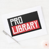 PRO-BIBLIOTHEEK RECHTHOEKIGE STICKER (Envelop)