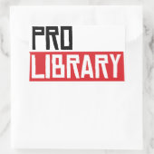 PRO-BIBLIOTHEEK RECHTHOEKIGE STICKER (Tas)