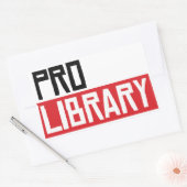 PRO-BIBLIOTHEEK RECHTHOEKIGE STICKER (Envelop)