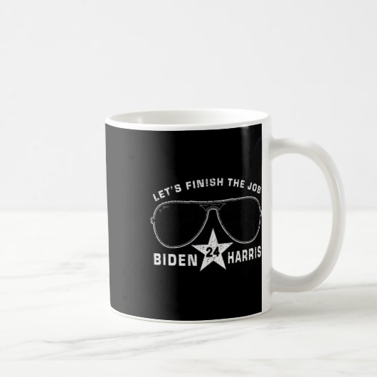 Pro Biden Harris President Democracy Campaign Vint Koffiemok (Rechts)