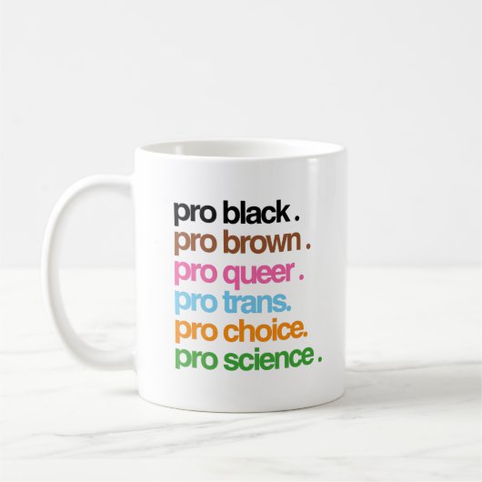 Pro Black Pro Brown Pro Queer Koffiemok (Links)