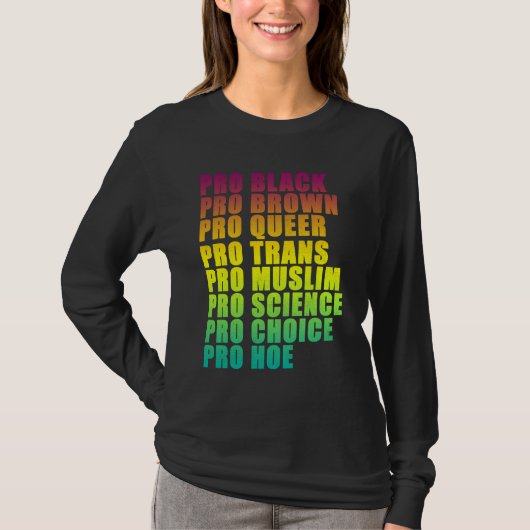 PRO Black, PRO Brown, PRO Queer, PRO Trans, PRO Ch T-shirt (Voorkant)