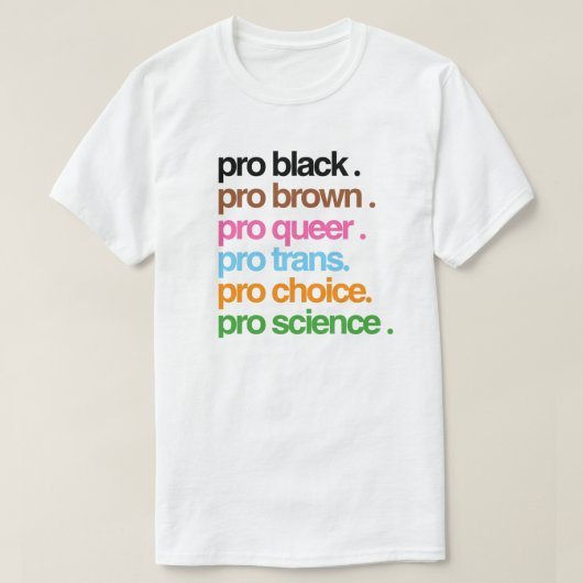 Pro Black Pro Brown Pro Queer T-shirt (Design voorkant)