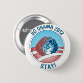Pro-Bo Obama Dog 2012 Ronde Button 5,7 Cm (Voorkant /achterkant)