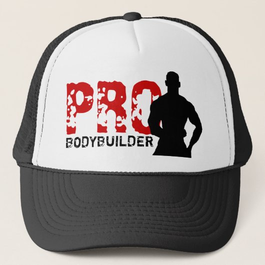Pro Bodybuilder Rood en Zwart Pet (Voorkant)