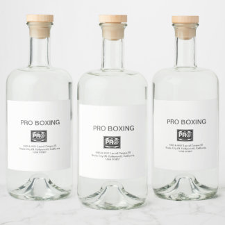 PRO BOKSEN LIKEURFLES ETIKET
