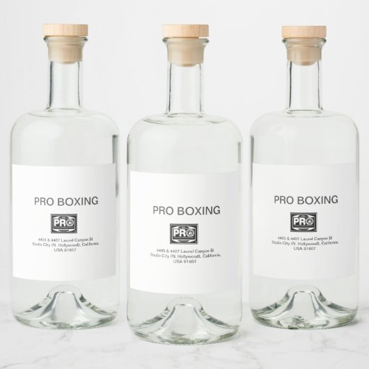 PRO BOKSEN LIKEURFLES ETIKET (Flessen)