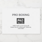 PRO BOKSEN VOEDSELCONTAINER ETIKET (Enkel label)