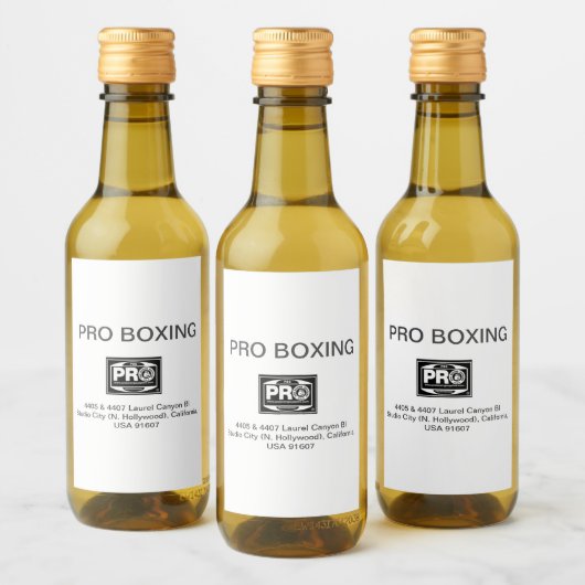 PRO BOKSEN WIJN ETIKET (Flessen)