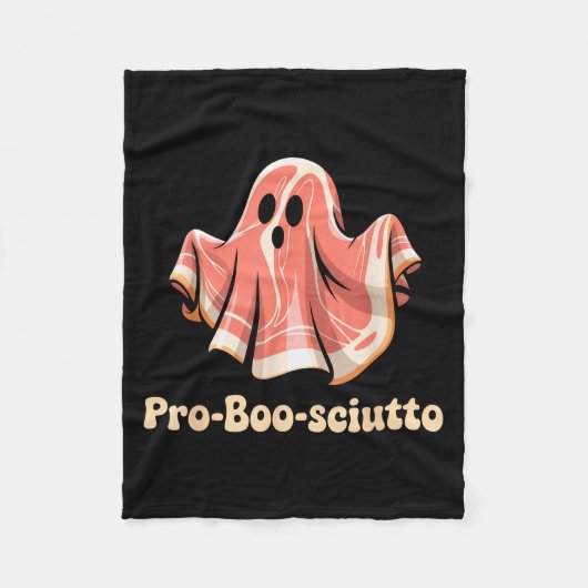 Pro Boo Sciutto Funny Italian Halloween Ghost Pros Fleece Deken (Voorkant)