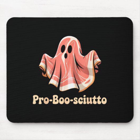 Pro Boo Sciutto Funny Italian Halloween Ghost Pros Muismat (Voorkant)